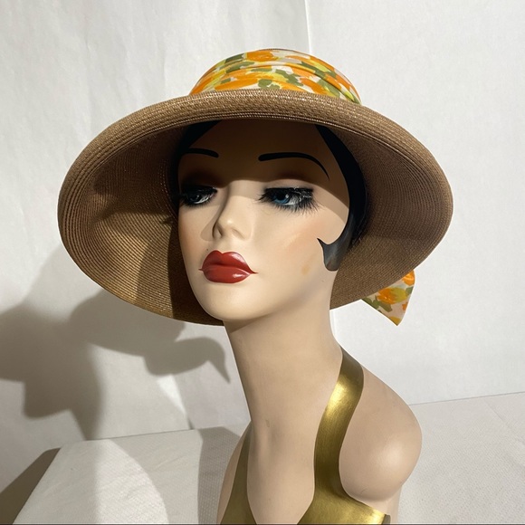 Mary Sachs Vintage Woven W/ Floral Ribbon Hat main image 12